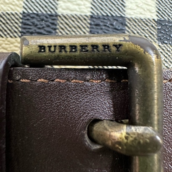 💯 Authentic BURBERRY  Haymarket Check Buckle Satchel Bag🍀 - Picture 4 of 17